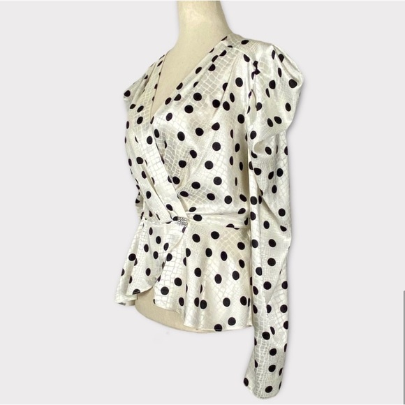 COPY - Polka Dot Satin Blouse - Picture 7 of 9